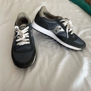 Saucony Navy Blue and Silver Athletic Shoes